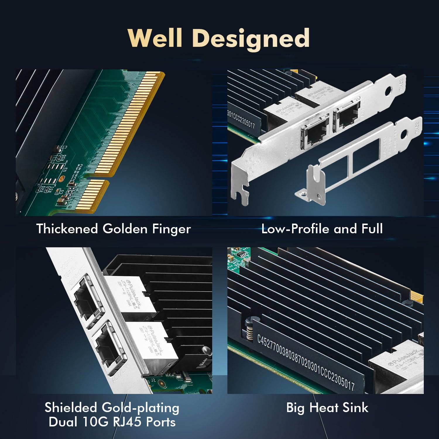 Amazon | 2ポート10G PCIeネットワークカード、Intel X540チップ